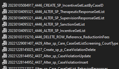 Organize Database Scripts